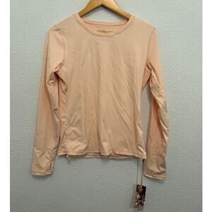 Indyeva Rynna Long Sleeve Crew Neck Rash Guard Pink Large UPF NWT Swim